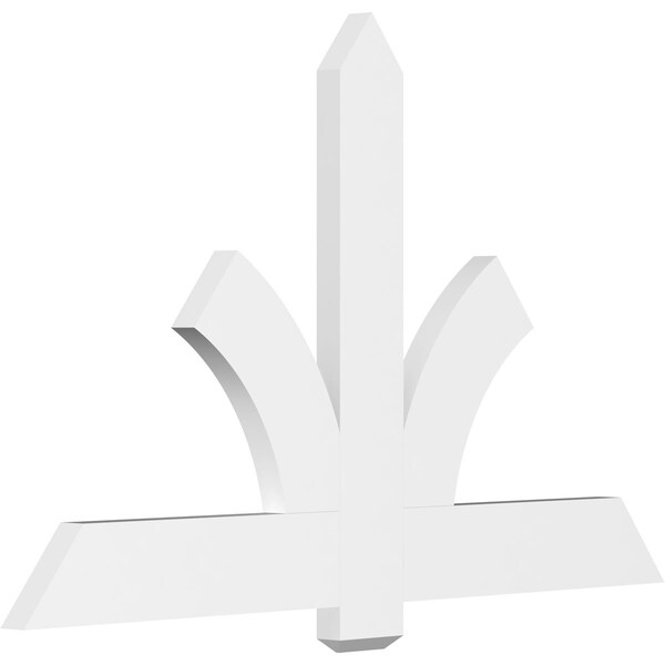 Ekena Millwork Redmond Architectural Grade PVC Gable Bracket, 60"W x 37 1/2"H x 2"D x 6"F, 15/12 Pitch GBP060X38X0206RED00 - main